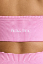 Exclusive - V-Neck Define Luxe Sports Bra in Bubblegum Pink